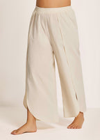 White Through Side Split Plus Size Bathing Suit Cover Ups Fly Away Pants