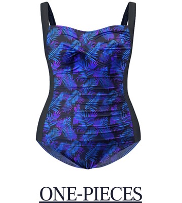 LilyEase Plus Size One-Piece Swimwear - Classic and Figure-Flattering